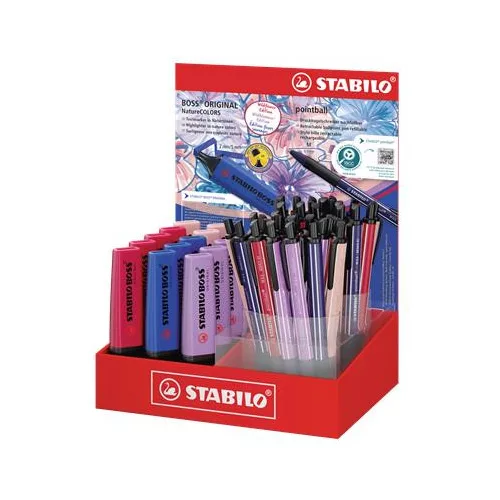 Szövegkiemelő és golyóstoll display, STABILO "NatureCOLORS Wildflower", vegyes