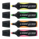Szövegkiemelő, 2-5 mm, STABILO "Green Boss", sárga