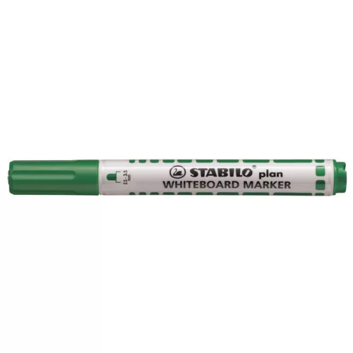 Táblamarker, 2,5-3,5 mm, kúpos, STABILO "Plan", zöld
