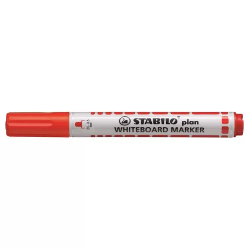 Táblamarker, 2,5-3,5 mm, kúpos, STABILO "Plan", piros