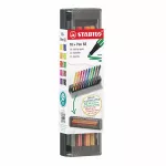 Filctoll készlet, 1 mm, STABILO "Pen 68", 10 db-os asztali készlet