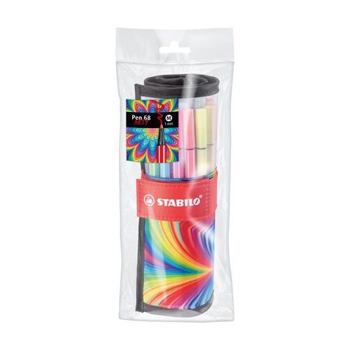 Rostirón, készlet, 1 mm, felcsavarható, STABILO "Pen 68 ARTY", 25 különböző színű