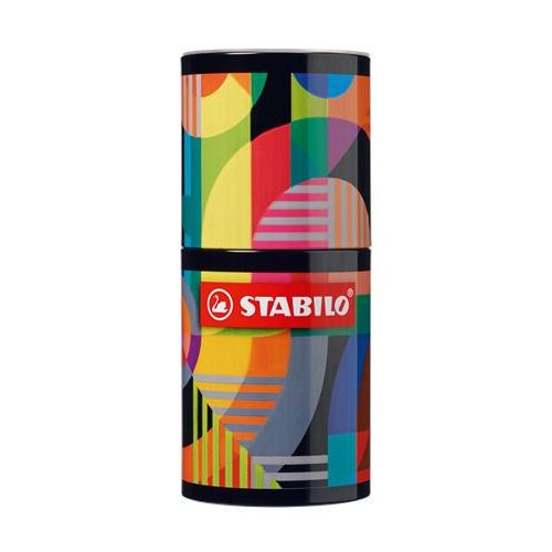Rostirón készlet, hengeres fém doboz, 1 mm, STABILO "Pen 68 ARTY", 45 különböző szín