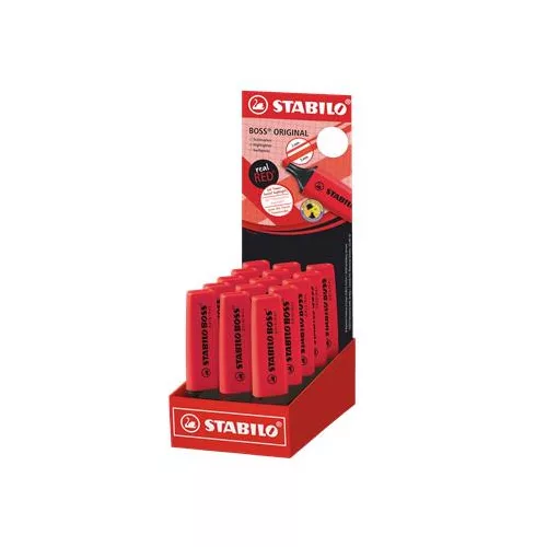 Szövegkiemelő display, 2-5 mm, STABILO "BOSS original", Stabilo piros