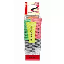   Szövegkiemelő készlet, 2-5 mm, STABILO "Neon", 4 különböző szín