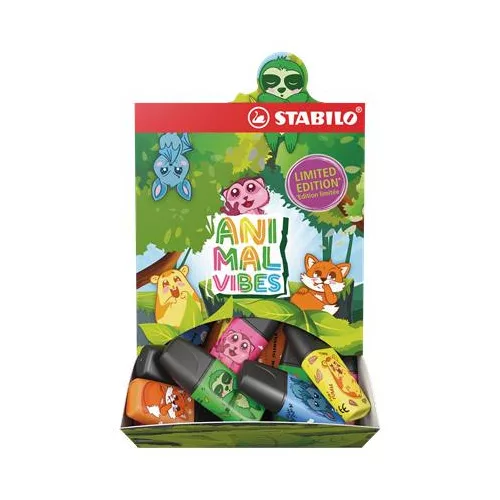 Szövegkiemelő display, 2-5 mm, STABILO "Boss Mini Animal Vibes", vegyes