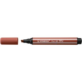   Rostirón, 1-5 mm, vágott hegy, STABILO "Pen 68 MAX", vörösbarna