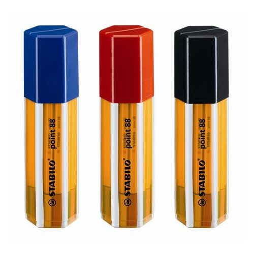Tűfilc készlet, 0,4 mm, STABILO "Point 88 Big Point Box", 20 különböző szín