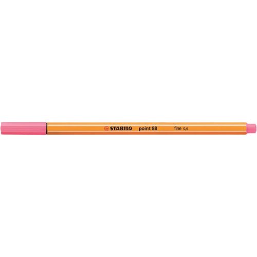 Tűfilc, 0,4 mm, STABILO "Point 88", világos rózsaszín