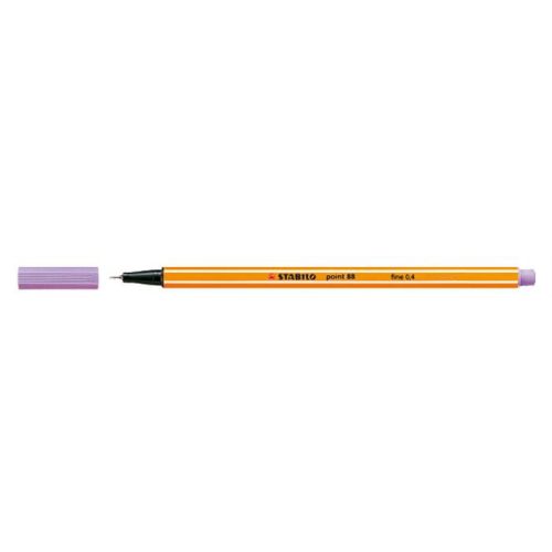 Tűfilc, 0,4 mm, STABILO "Point 88", pasztell-lila