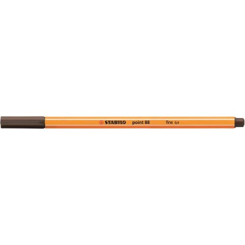 Tűfilc, 0,4 mm, STABILO "Point 88", umbrabarna