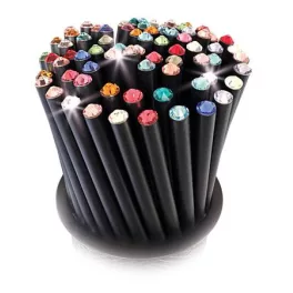   Ceruzák tartóban, vegyes színű SWAROVSKI® kristállyal, 50db-os szett, ART CRYSTELLA®