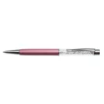 Golyóstoll, világoslila, felül fehér SWAROVSKI® kristállyal töltve, 14 cm, ART CRYSTELLA®
