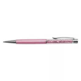   Golyóstoll, rózsaszín, felül rózsaszín SWAROVSKI® kristállyal töltve, 14 cm, ART CRYSTELLA®