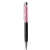 Golyóstoll, fekete, felül pink SWAROVSKI® kristállyal töltve, 14 cm, ART CRYSTELLA®