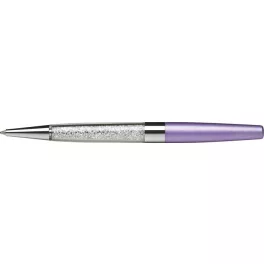   Golyóstoll, világoslila, alul fehér SWAROVSKI® kristállyal töltve, 14cm, ART CRYSTELLA®