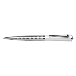   Golyóstoll, fehér-ezüst "Rialto", zafírkék SWAROVSKI® kristállyal, 14cm, ART CRYSTELLA®