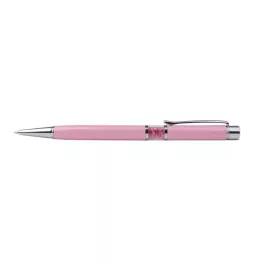  Golyóstoll, Crystals from SWAROVSKI®, rózsaszín, középen pink kristályokkal töltve, ART CRYSTELLA®, 14cm