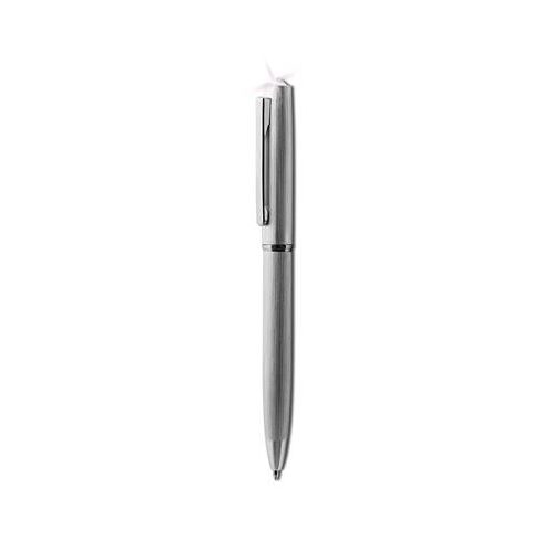 Golyóstoll, ezüst, "Oslo", fehér SWAROVSKI® kristállyal, 13 cm, ART CRYSTELLA®