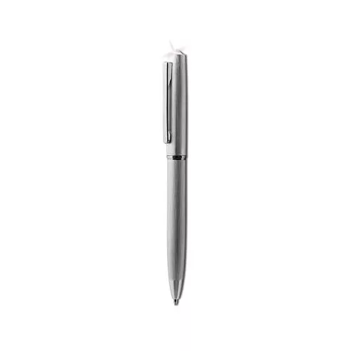 Golyóstoll, ezüst, "Oslo", fehér SWAROVSKI® kristállyal, 13 cm, ART CRYSTELLA®