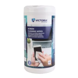   Tisztítókendő, képernyőhöz, 100 db, VICTORIA TECHNOLOGY