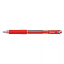   Golyóstoll, 0,3 mm, nyomógombos, UNI "SN-100 Laknock", piros