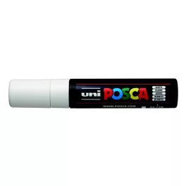   Dekormarker, 15 mm, vágott, UNI "Posca PC-17K", fehér
