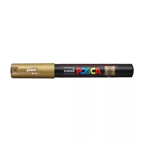 Dekormarker, 0,7-1,0 mm, UNI "Posca PC-1M", arany