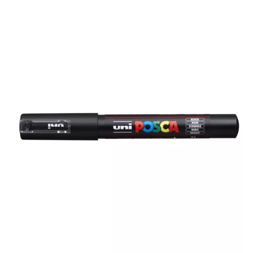 Dekormarker, 0,7-1,0 mm, UNI "Posca PC-1M", fekete