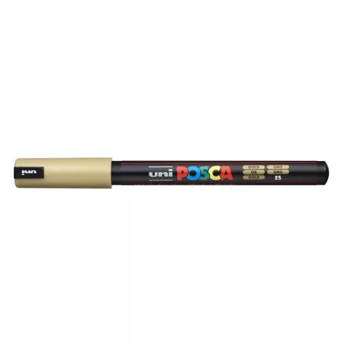 Dekormarker, 0,7 mm, UNI "Posca PC-1MR", arany
