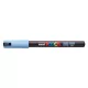Dekormarker, 0,7 mm, UNI "Posca PC-1MR", jégkék