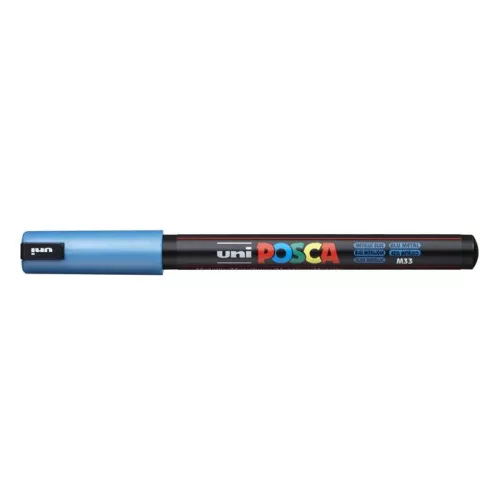 Dekormarker, 0,7 mm, UNI "Posca PC-1MR", metálkék