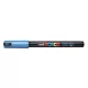Dekormarker, 0,7 mm, UNI "Posca PC-1MR", metálkék