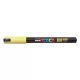 Dekormarker, 0,7 mm, UNI "Posca PC-1MR", sárga