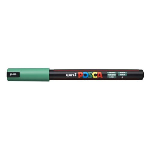 Dekormarker, 0,7 mm, UNI "Posca PC-1MR", zöld