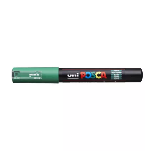 Dekormarker, 0,7-1,0 mm, UNI "Posca PC-1M", zöld