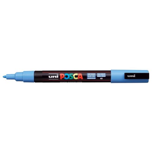 Dekormarker, 0,9-1,3 mm, UNI "Posca PC-3M", égszínkék