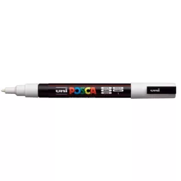 Dekormarker, 0,9-1,3 mm, UNI "Posca PC-3M", fehér