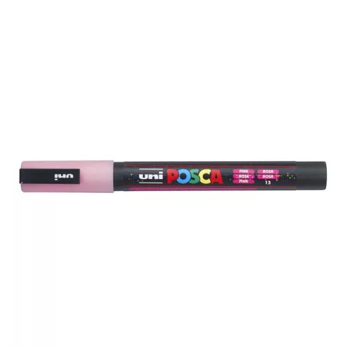 Dekormarker, 0,9-1,3 mm, UNI"Posca PC-3ML", fényes rózsaszín