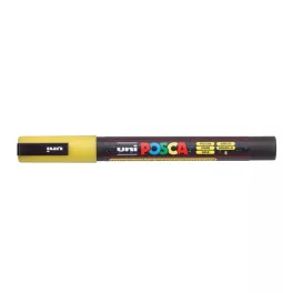   Dekormarker, 0,9-1,3 mm, UNI "Posca PC-3ML", fényes sárga