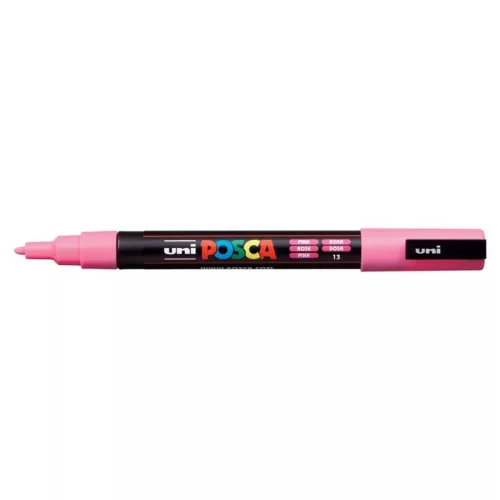 Dekormarker, 0,9-1,3 mm, UNI "Posca PC-3M", rózsaszín