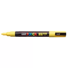 Dekormarker, 0,9-1,3 mm, UNI "Posca PC-3M", sárga