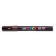 Dekormarker, 0,9-1,3 mm, UNI "Posca PC-3M", sötétbarna