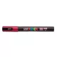 Dekormarker, 0,9-1,3 mm, UNI "Posca PC-3M", sötétpiros