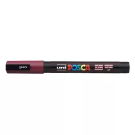   Dekormarker, 0,9-1,3 mm, UNI "Posca PC-3M", vörösbor