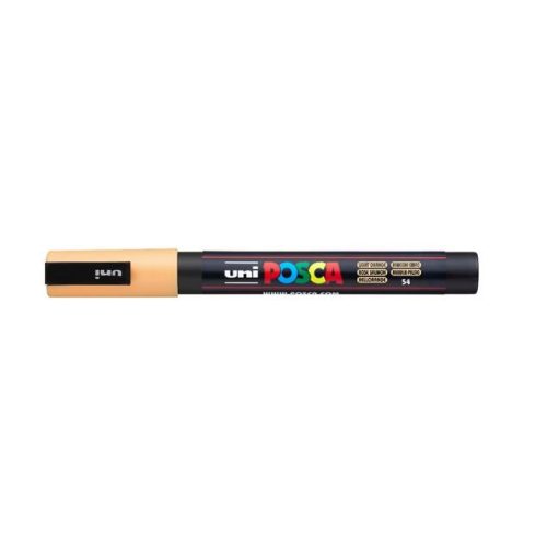 Dekormarker, 0,9-1,3 mm, UNI "Posca PC-3M", világos narancssárga