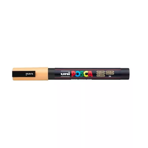 Dekormarker, 0,9-1,3 mm, UNI "Posca PC-3M", világos narancssárga