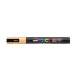 Dekormarker, 0,9-1,3 mm, UNI "Posca PC-3M", világos narancssárga