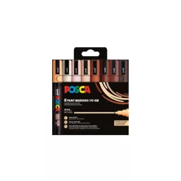  Dekormarker készlet, 1,8-2,5 mm, UNI "Posca PC-5M", 8 különböző portré szín