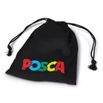 Dekormarker készlet, 1,8-2,5 mm, UNI "Posca Pouch PC-5M", 8 különböző szín, tartóval